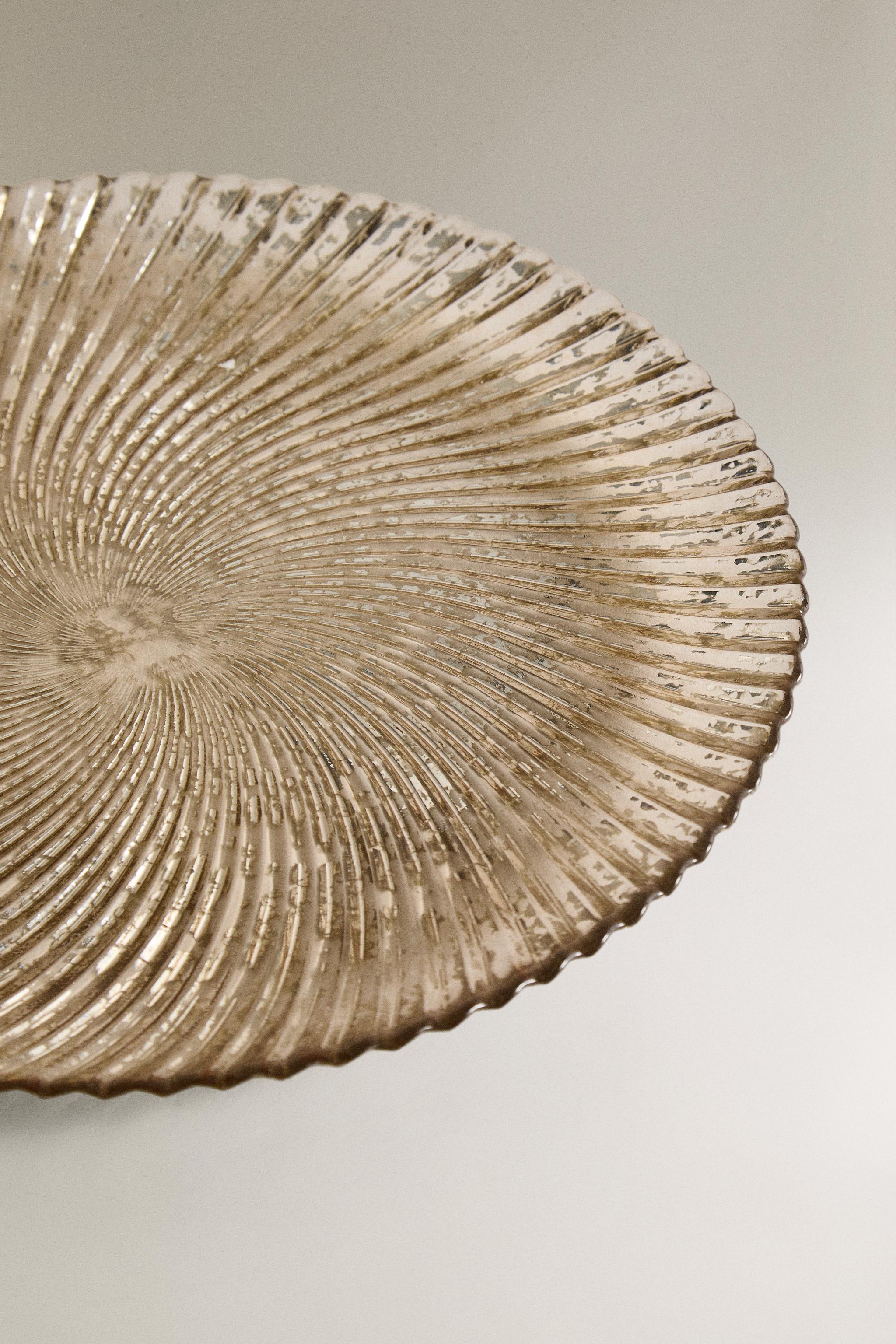 CHRISTMAS SHINY GLASS CHARGER